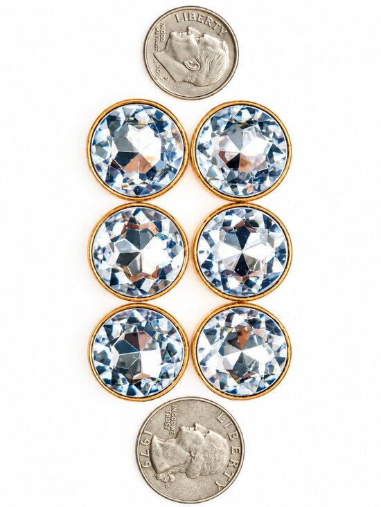 CROCS Accessories - Crocs Jibbitz | Clear Crystal Circle Gem Charms | Set of 6 | NWOT